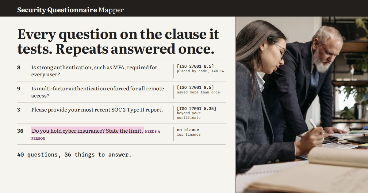 Security Questionnaire Mapper social card